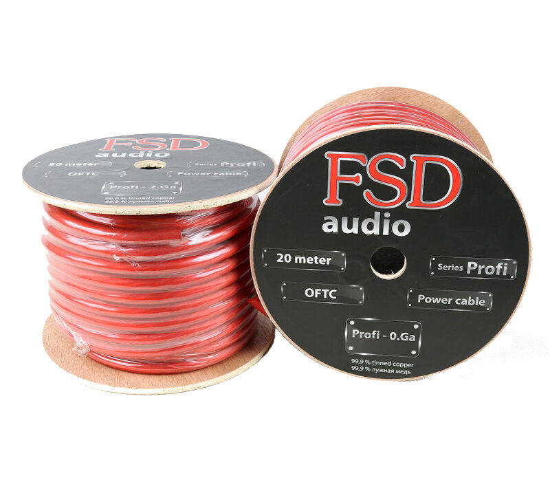 FSD audio PROFI 0 ga Луженая медь (бухта 20 м) Красный111