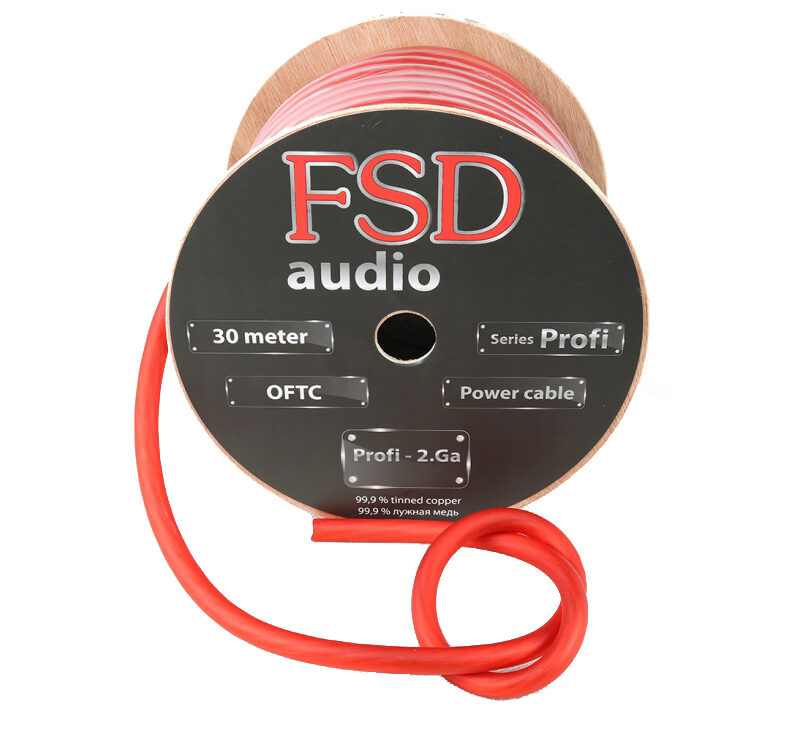FSD audio PROFI 2 ga Луженая медь (бухта 30 м) Красный 222