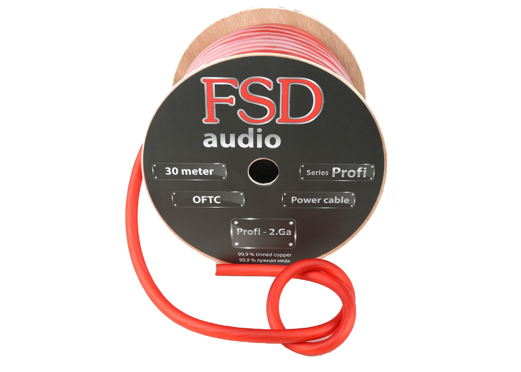 FSD audio PROFI 2 ga Луженая медь (бухта 30 м) Красный 222