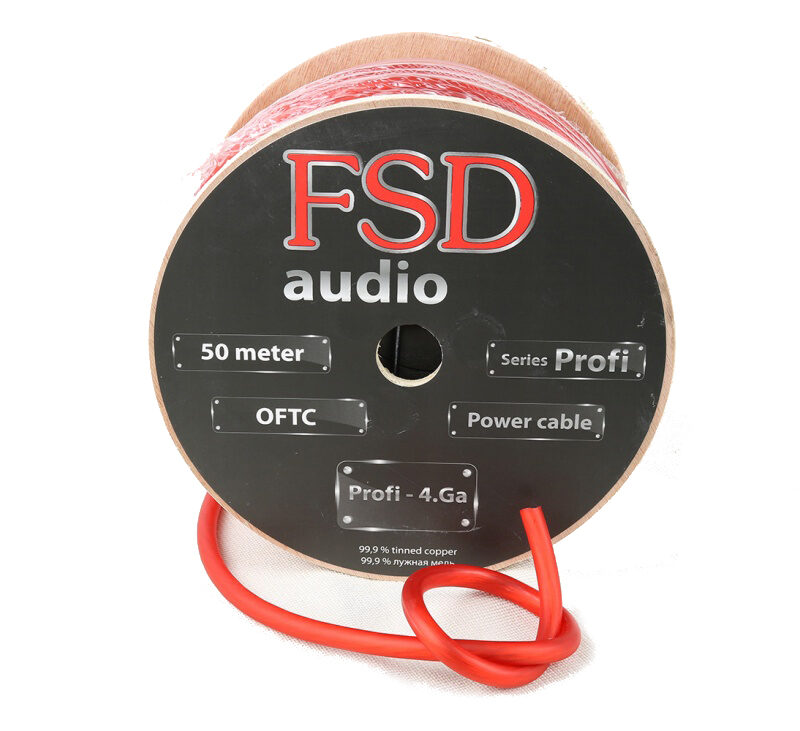 FSD audio PROFI 4 ga Луженая медь (бухта 50 м) Красный 222