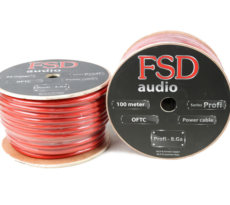 FSD audio PROFI 8 ga Луженая медь (бухта 100 м) Красный 111