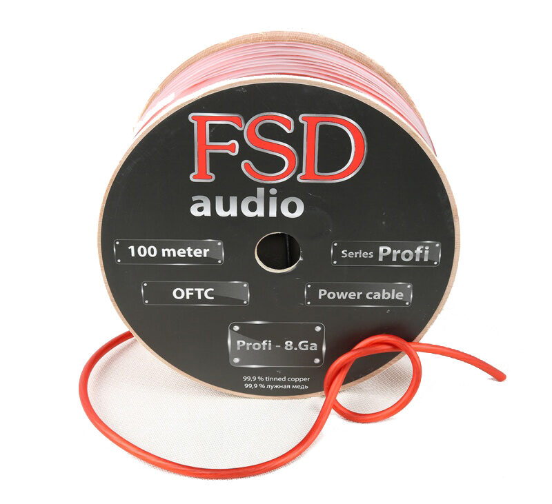 FSD audio PROFI 8 ga Луженая медь (бухта 100 м) Красный 222