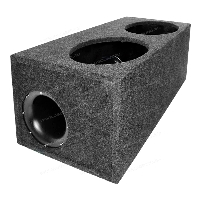 Box for the sub. 2x15 (tube 200mm, 128L), black 111